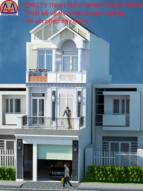 Mẫu thiết kế nhà phố Nguyến Xuân Trường năm 2016 tại Bình Dương